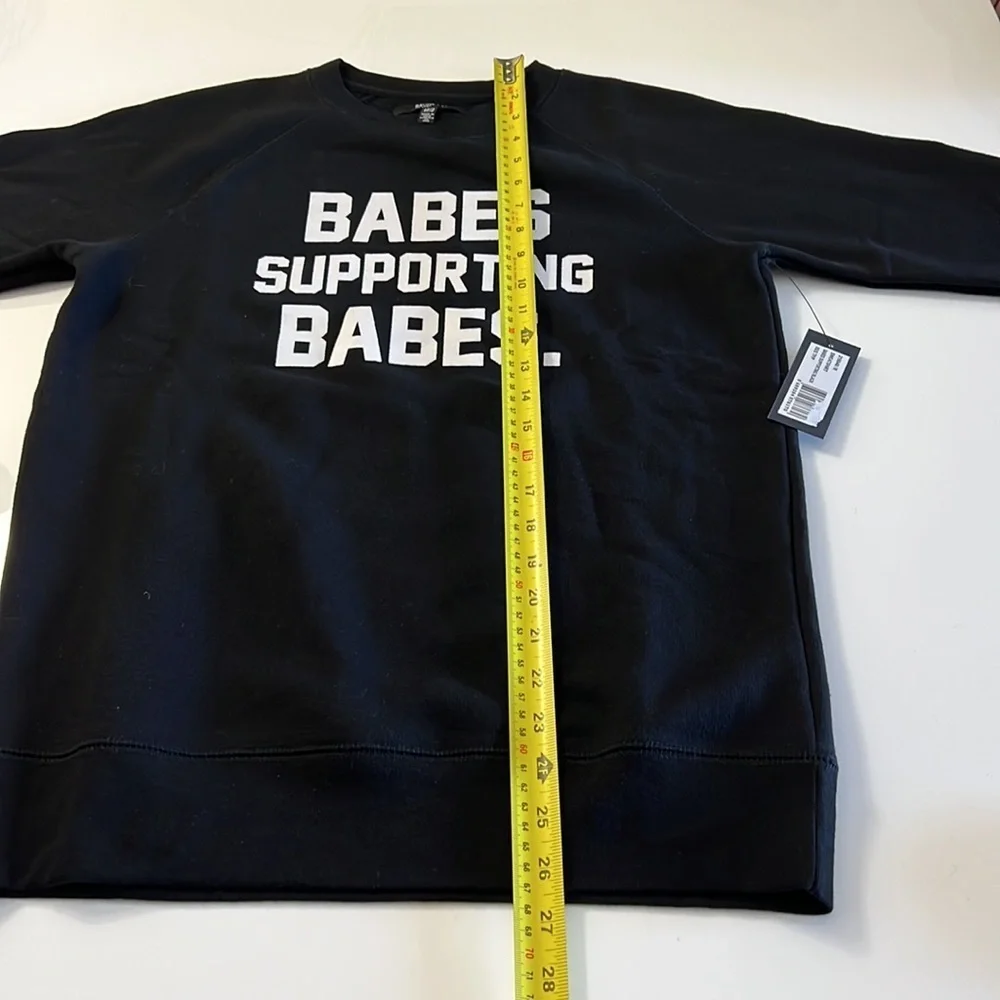 SOLD! NWT: Babes Supporting Babes Sweatshirt by Brunette The Label XS/S - Picture 5 of 10